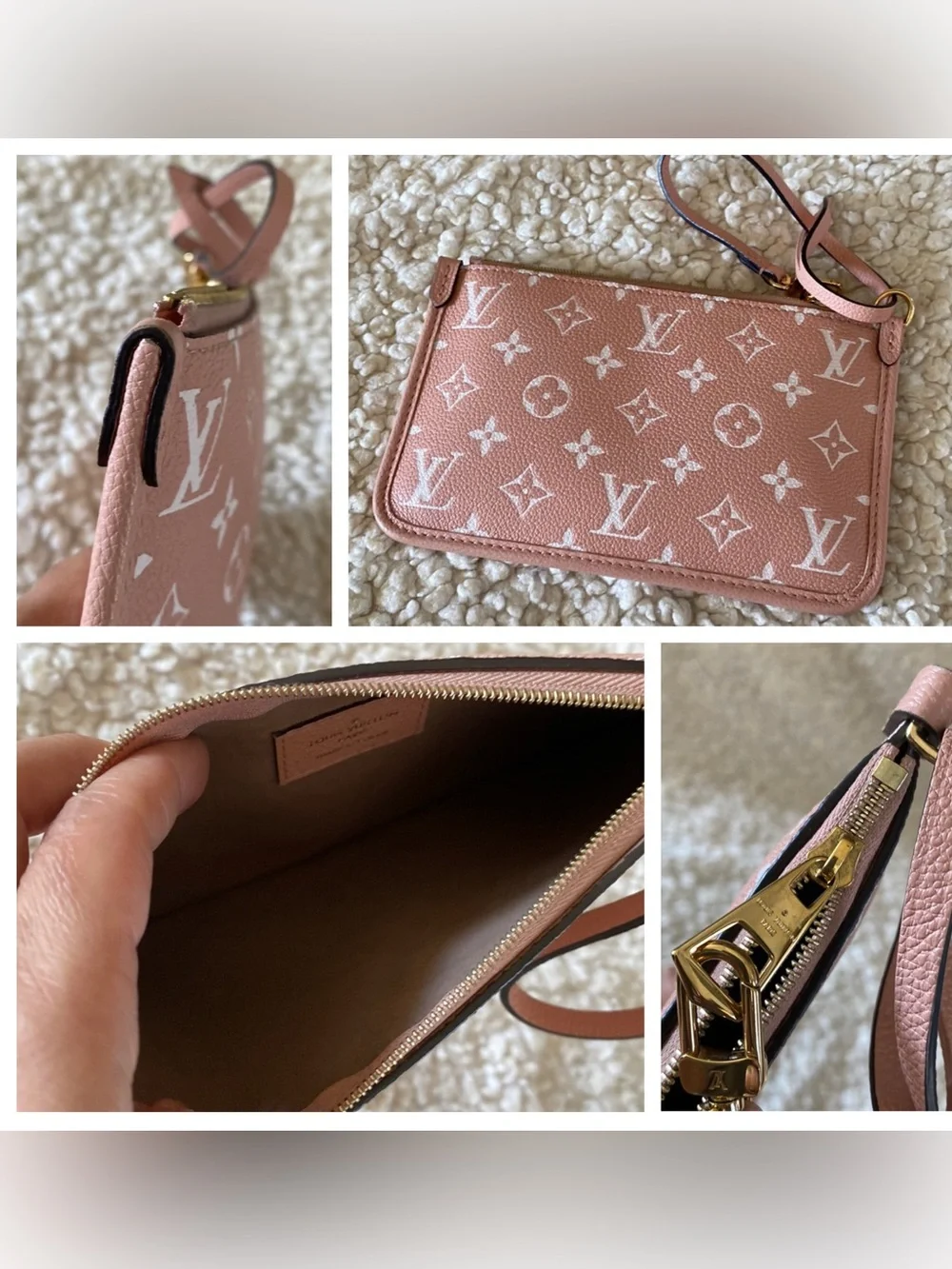 Louis Vuitton pouch x 2 PINK & BLACK